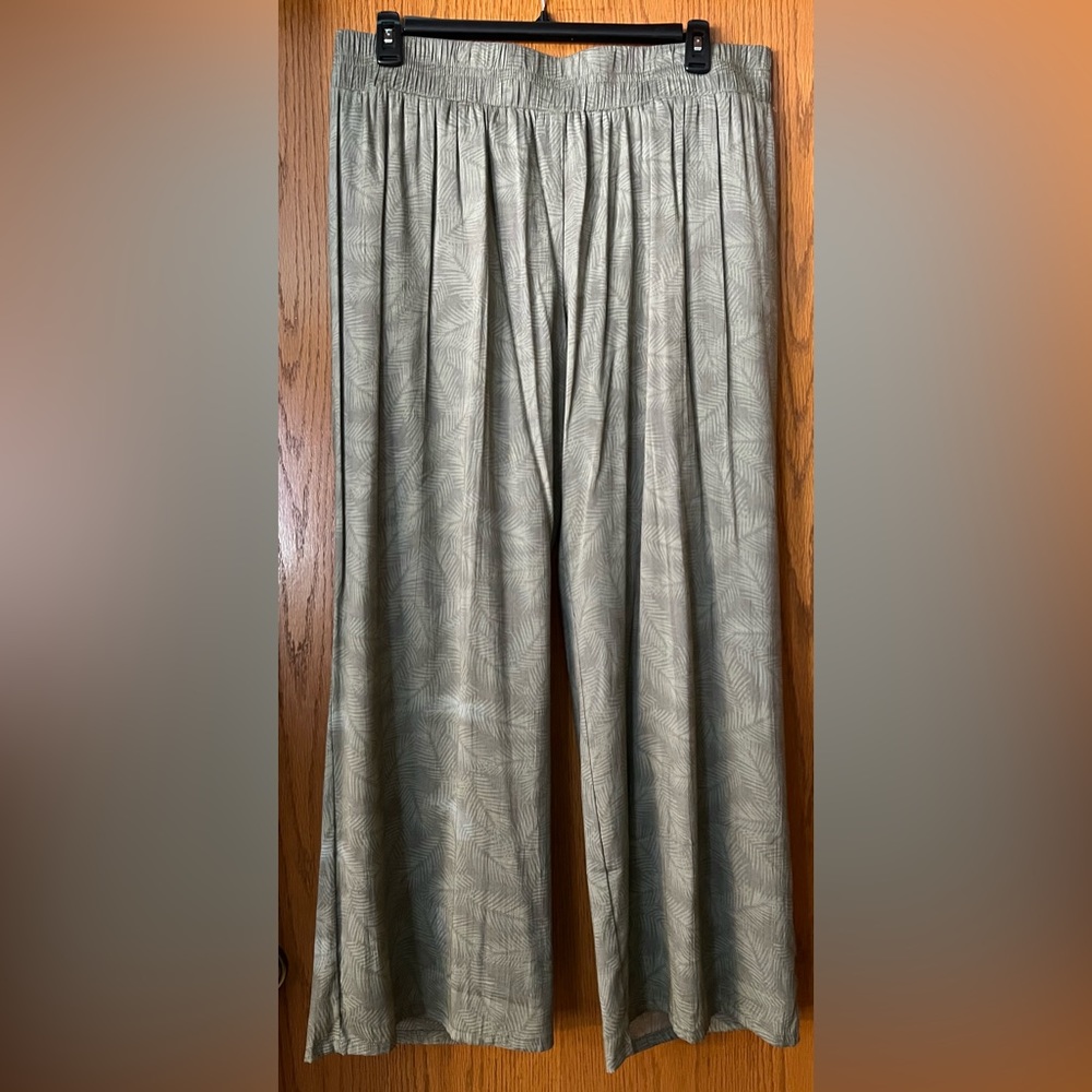 New Directions Palazzo Pants in Sage Green